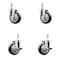 Service Caster 4 Inch 316SS Black Polyurethane Swivel 1/2 Inch Threaded Stem Caster Brakes, 2PK SS316TS20S414-PPUB-BLK-121315-2-TLB2 - alternate 1